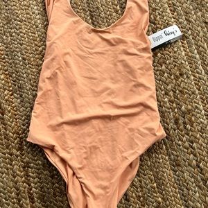NWT Peach/Nude One Piece Bathing Suit